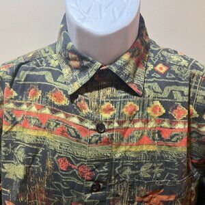 The Territory Ahead Men's multicolored vintage aztec l/s shirt Small S EUC